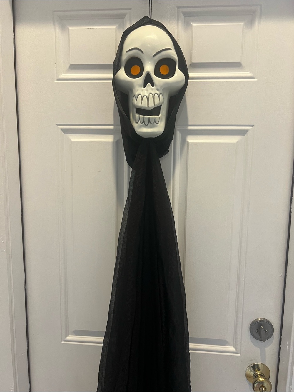 65" BlackLight Glow Ghoul Skull Halloween Prop Black Hyde & EEK
